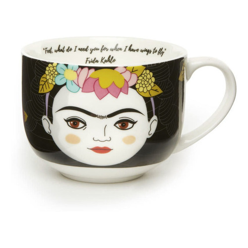 Kikkerland Taza De Porcelana De Frida Kahlo Cu307