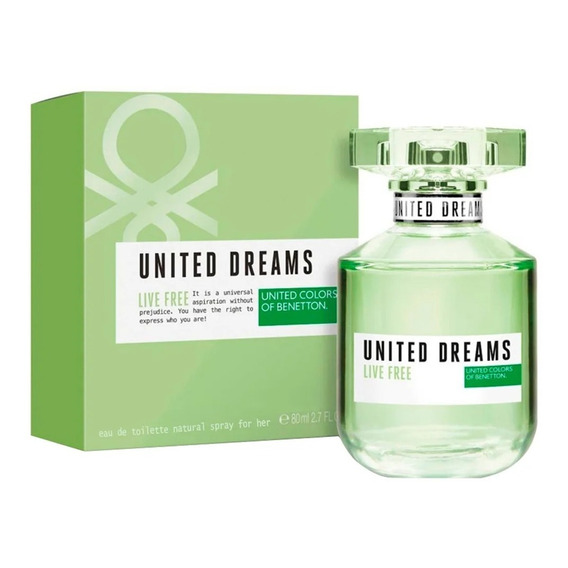 Perfume Benetton United Dreams Live Free Edt 80ml Mujer Febo