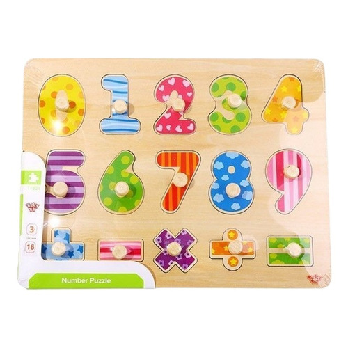 Puzzle Didactico Numeros De Madera - Art. Ty851