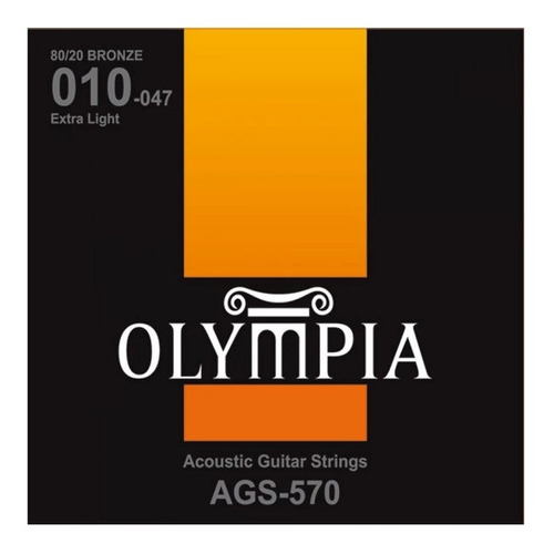 Cuerdas Para Guitarra Acústica Calibres 10-47 Olympia Ags570
