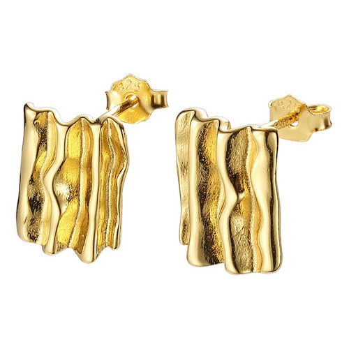 Aretes De Plata 925 Enso Para Mujer Ese015g Dorado Color Plateado