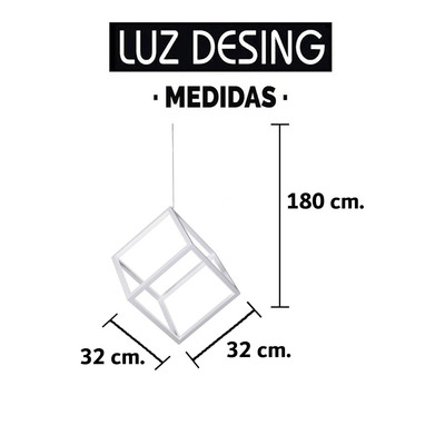 Colgante Led 1 Luz Dados 50w Moderno Diseño Minimalista Mg