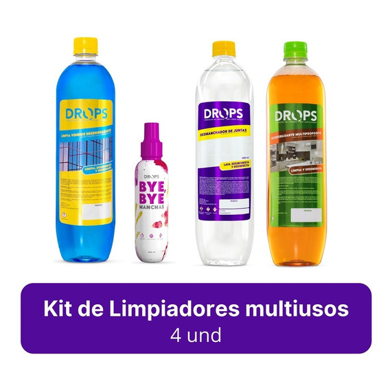 Kit De Limpiadores Drops X 4 - L a $88125