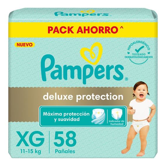 Pañales Pampers Deluxe Protection Talle Xg 58