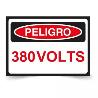 Autoadhesivo Peligro 380 Volts 10x15cm  Reflectante