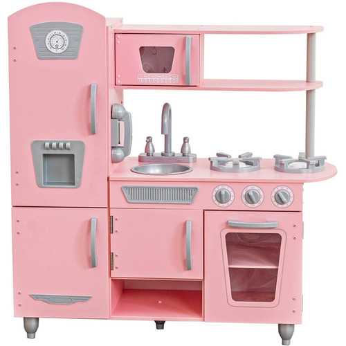 Kidkraft Cocina De Juguete Vintage De Madera Rosa