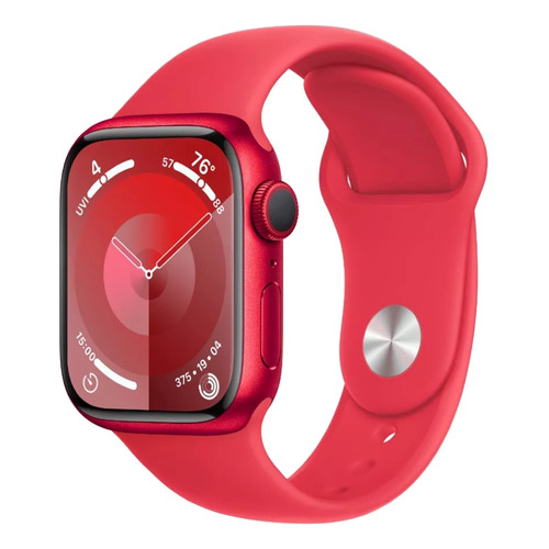 Apple Watch Series 9 GPS • Caja de aluminio (PRODUCT)RED de 41 mm • Correa deportiva (PRODUCT)RED - M/L - Distribuidor Autorizado
