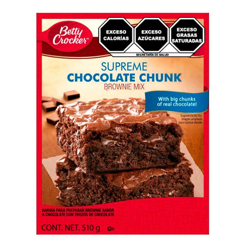 Harina Para Brownie Betty Crocker Chocolate Chunk 510g
