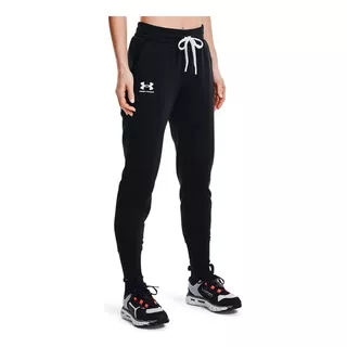 Jogger Mujer Ua Tejido Fleece Rival Negro 1356416-001