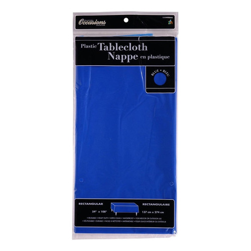 Mantel Plástico Grande Para Mesa Color Azul oscuro Liso