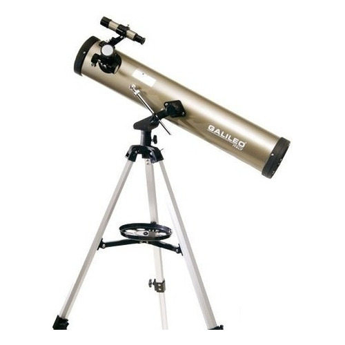 Telescopio Galileo Reflector 700x76 Aumento 525x C/tripode Color Gris