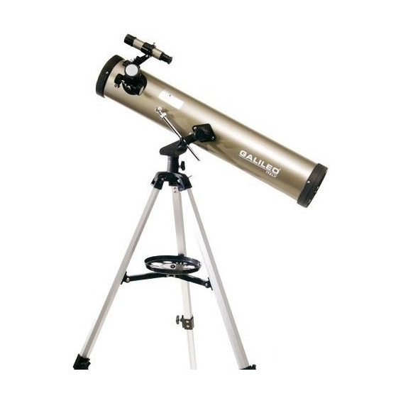 Telescopio Galileo Reflector 700x76 Aumento 525x C/tripode Color Gris