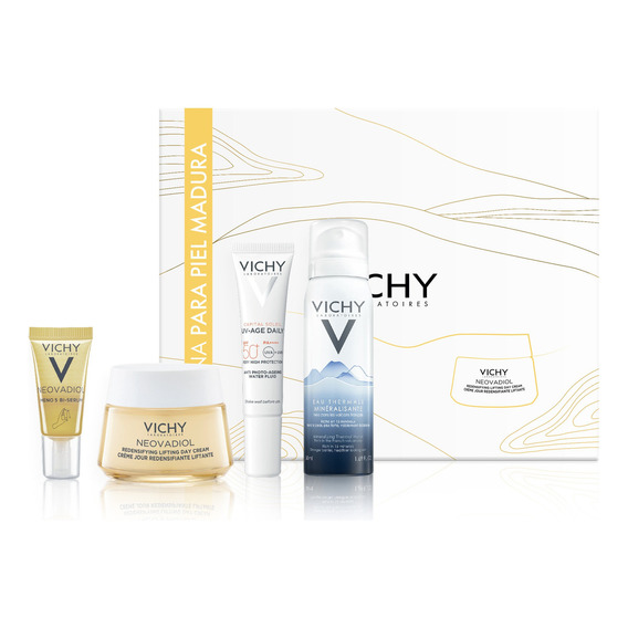 Set Vichy Neovadiol - Protocolo Pieles Maduras Vichy día/noche para todo tipo de piel de 120mL/0.342kg 45+ años- pack x 4 unidades