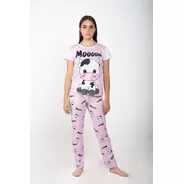 Pijama De Vaquita De Pantalon Con Blusa