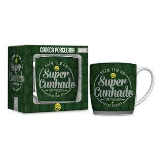 Caneca Cafe Porcelana Urban 300ml Familia - Super Cunhado