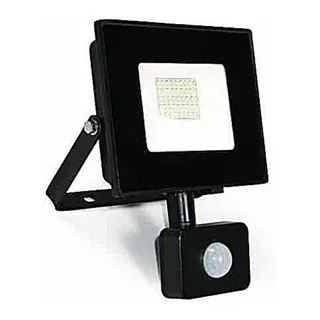 Foco Led Con Sensor De Movimiento 50w Reflector Ip66 D Color De La Carcasa Negro Color De La Luz Blanco Frío