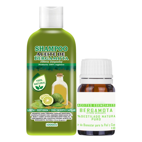 Shampoo De Bergamota 1 Litro Mas Aceite Gratis 