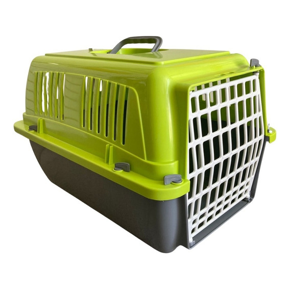 Transportadora Perro Gato Conejo Mascota 43.5x29x28cm Color Verde