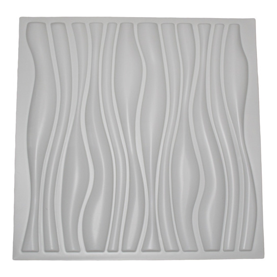  Lamina 4d Panel Adhesivo 50x50 Ondas Blanco 12 Uni