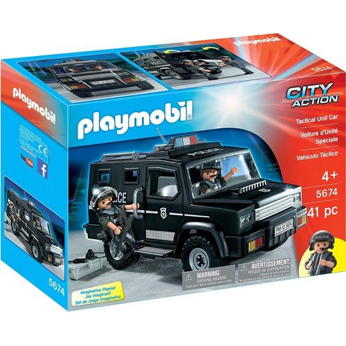 Figura Armable Playmobil City Action Vehículo Táctico 3+ Cantidad de piezas 41