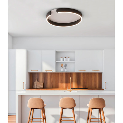 Plafon Led Tokio 2 Negro 60cn Alta Calidad Luz Desing Puro