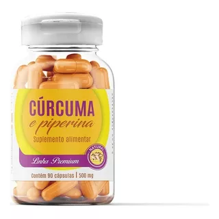 Turmeric Curcumin Cúrcuma Piperina Açafrão 90 Caps 1 Pote