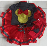 Vestido Tutú Niña Minnie Mouse Personalizado Fiesta Cumpleañ