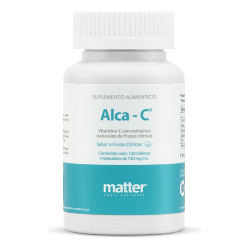 Vitamina C, Tabletas Masticables, Alca-c, Matter Sabor Citricos