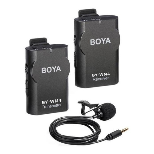 Micrófono Boya BY-WM4 Condensador Omnidireccional color negro
