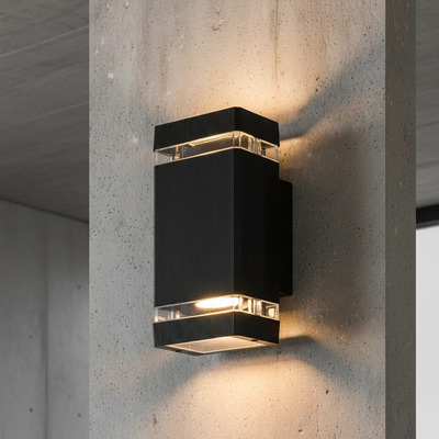 Aplique Ext Toledo-2 Bidireccional Alum 2xgu10 Led Negro Negro