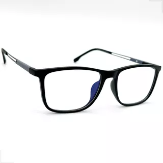 Armação Óculos Sem Grau Quadrada Tr90 Lente Filtro Luz Azul 