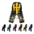 Silla infantil con asiento delantero para bicicleta, color morado/amarillo