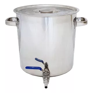 Panela Caldeirão Aço Inox 32 Litros Com Válvula Para Cerveja Artesanal 20135v O Melhor Preço