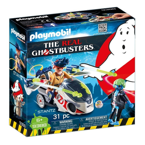 Juego Playmobil The Real Ghostbusters Stanz Con Moto Voladora 31 Piezas 3+