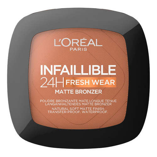 Bronzer L'Oréal Paris Infallible 24H Fresh Wear Matte Bronzer compacto tono 450 deep tan