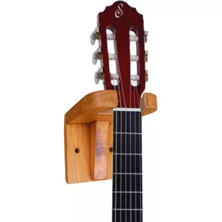 Kit 2 Suporte Violão Guitarra Baixo De Parede Madeira Maciça