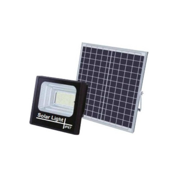 Foco Solar Dblue 25w Panel Solar Y Control Remoto Dbfled002 Color De La Carcasa Negro