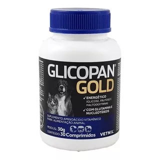 Glicopan Gold Para Cães E Gatos 30 Comprimidos - Vetnil