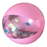 Pelota Inflable Peces Rosa 30cm Playa Piscina Bañadera 