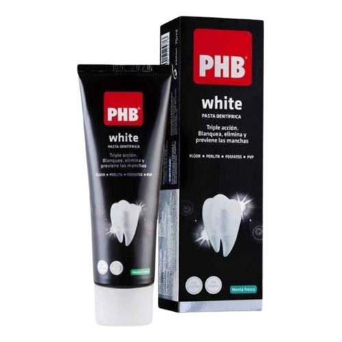 Phb White Pasta Dental Triple Acción Menta Fresca 75 Ml.