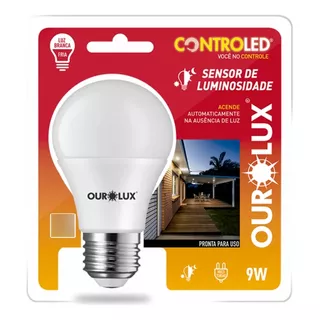 Lâmpada Inteligente Sensor Luminosidade 6500k 9w Bulbo E27 Cor Da Luz Branco-frio 110v/220v