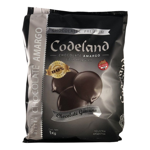 Chocolate Codeland Amargo 80% X 1 Kg
