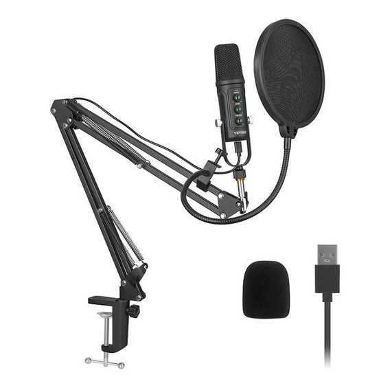 Kit Microfono Condensador Yeyian Agile Nl Streaming Negro