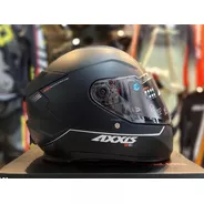 Casco Moto Axxis Evo Hawk Solid A1 Negro Mate Doble Visor-