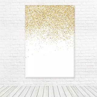 Painel Retangular Tecido Glitter Dourado 1,50x2,20 Frt-4761