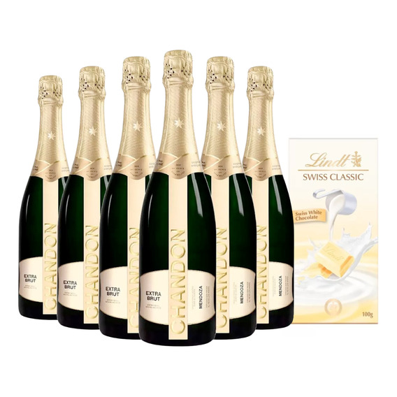 Champagne Chandon Extra Brut 750 Ml X6 Botellas Con Regalo