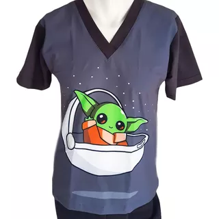 Conjunto Medico Scrub Quirurgico Hombre Baby Yoda Star Wars