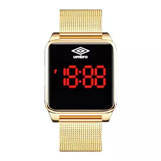 Relógio De Pulso Umbro Umb-051-g Led Touch Dourado