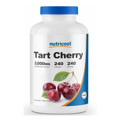 Nutricost Tart Cherry 3000mg (240 Cápsulas) Hecho En E.u. Sabor Sin Sabor