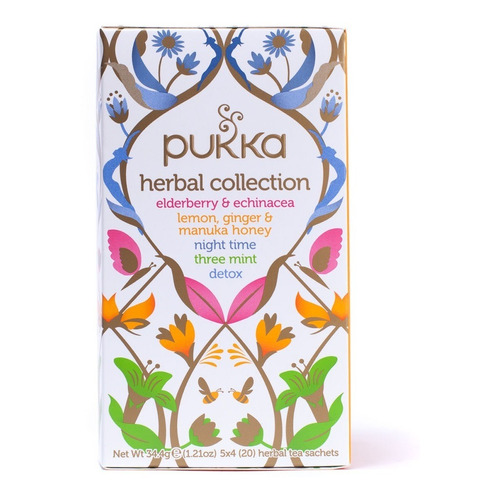 Té Colección Herbal Orgánico Calidad Tea Pukka 20 Saquitos
